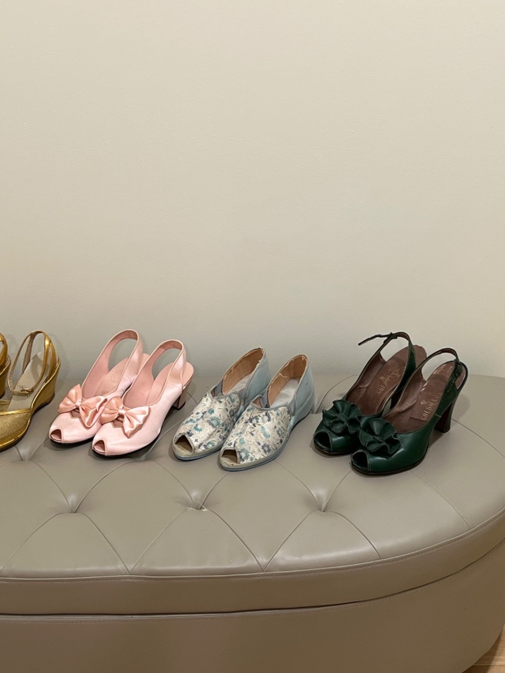 Preview: 1940s 1950s vintage shoes wedges heels - Picture 3 of 6
